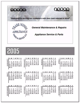 Business Magnetic Calendar