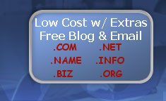Affordable Domain Names including Blog Hosting Photo Filer Email and more